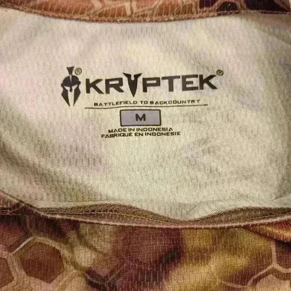 Men Kryptek Camo Short Sleeve Hyperion Crew w/ Logo Highlander Size M - Picture 9 of 9